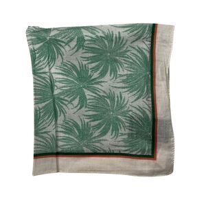 5-62 PAUL SMITH Pocket Square Palm Trees 100% Cotton Green